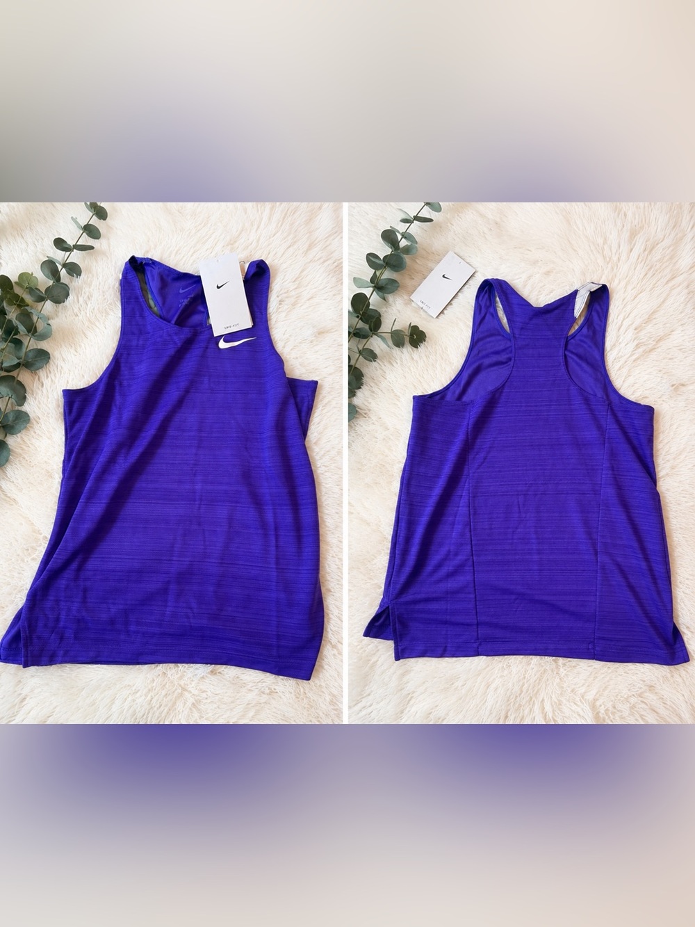 Nike Dri-FIT Purple Racerback Running Tank Top Kids Medium NWT